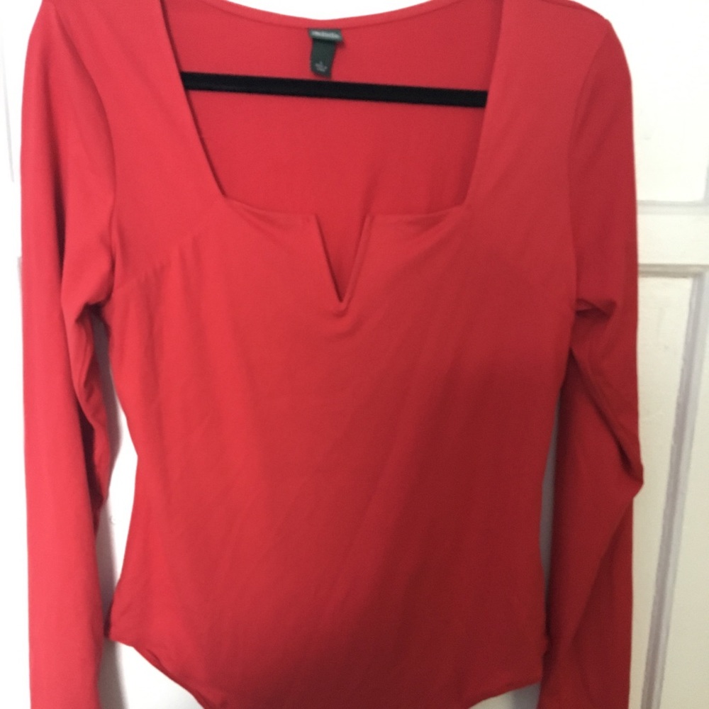 red bodysuit
